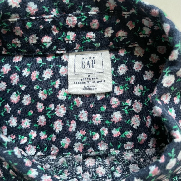 Gap Kids 3T Boys Linen Floral Button Down Shirt - Picture 9 of 10